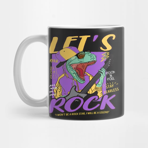 let's rock dinosaur design - Gifts by kedesign1